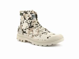 Palladium Férfi Katonai Bakancs - Pampa Hi OG Camo Bézs/Fekete | 175EFXNSC